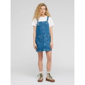 Outland‎ Denim X Montana Lower Overalls Dress Mini Button Front Pockets XS